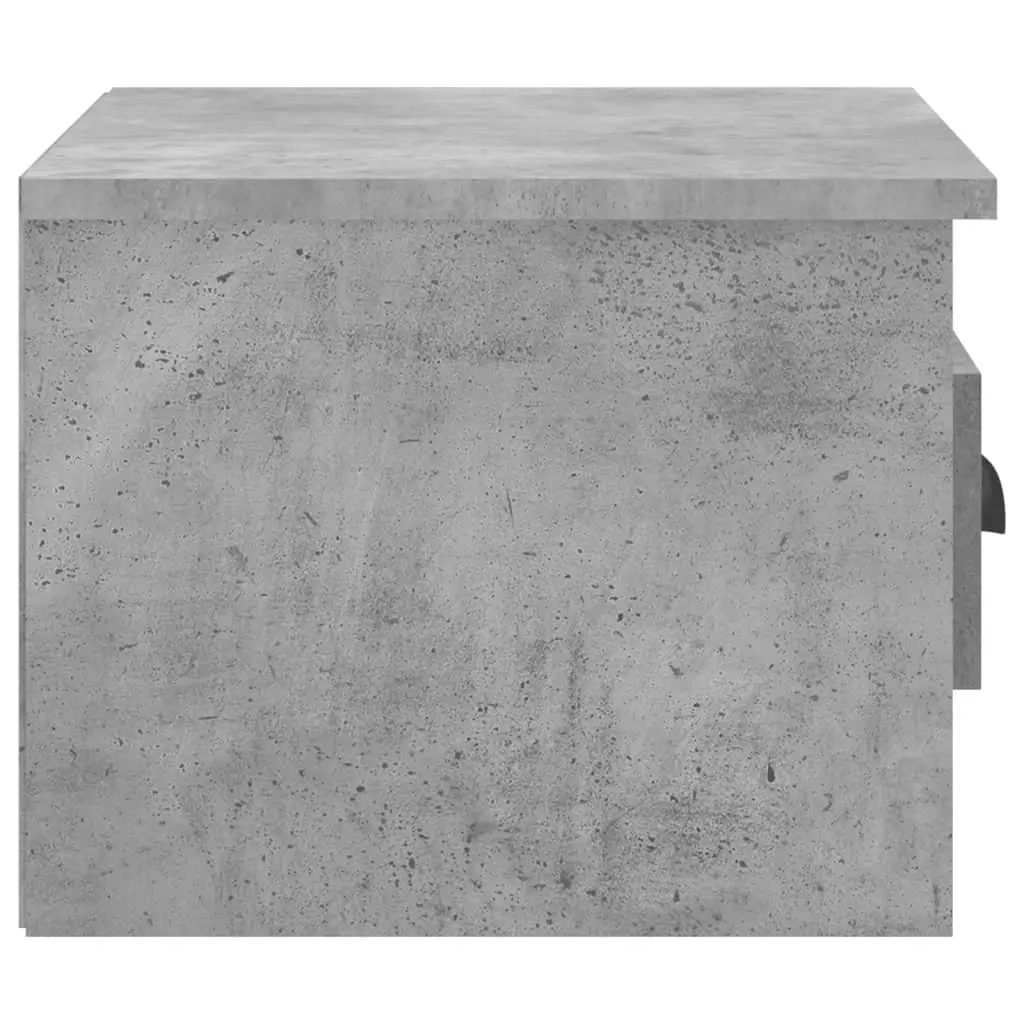 Wall-mounted Bedside Cabinets 2 pcs Grey Floating Storage Organiser Drawer