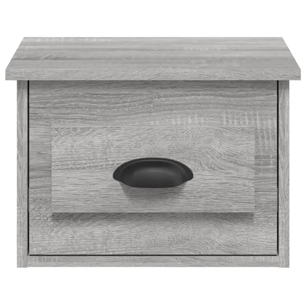 Grey Sonoma Wall-mounted Bedside Cabinets