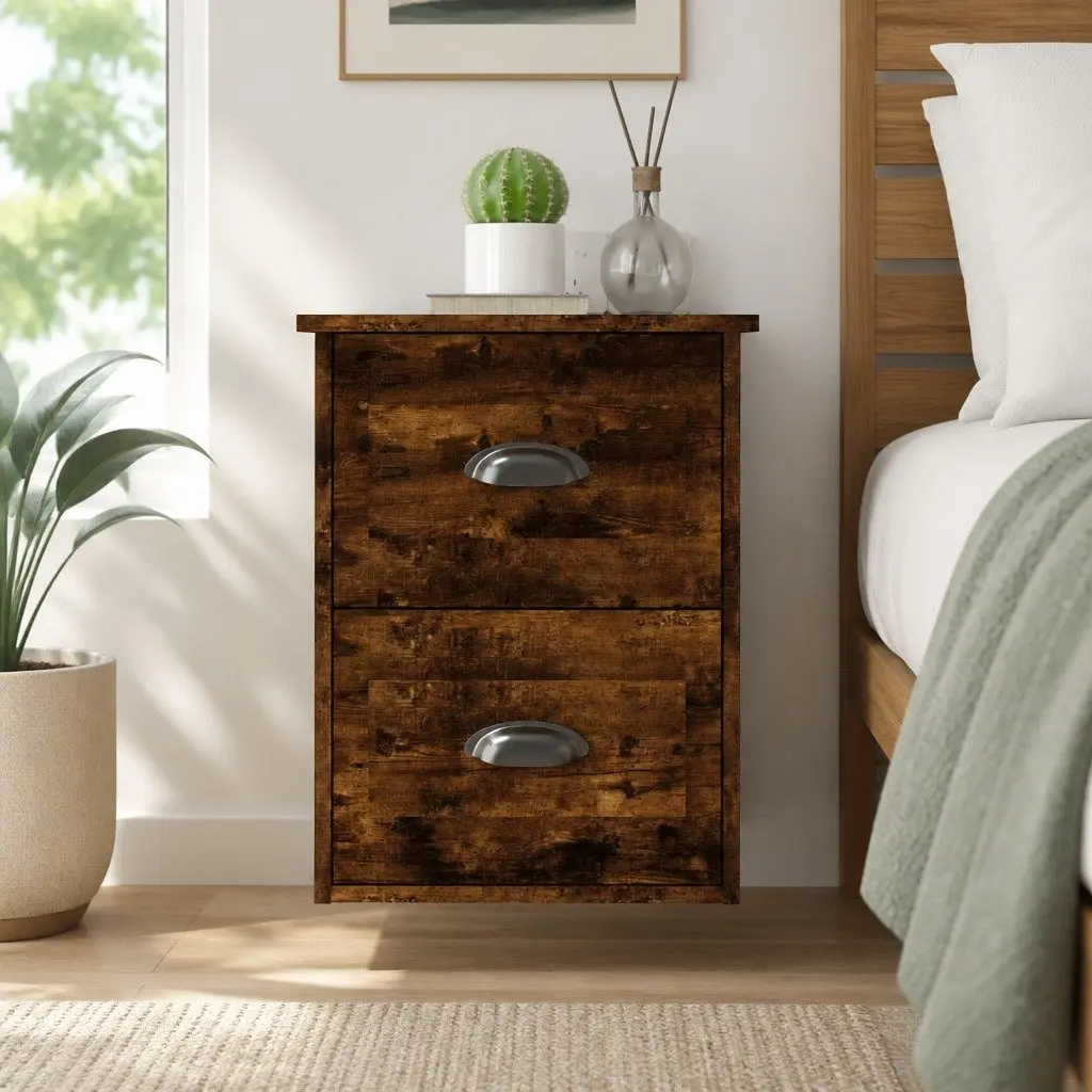 41.5x36x53cm Wall-mounted Bedside Cabinets 2 pcs