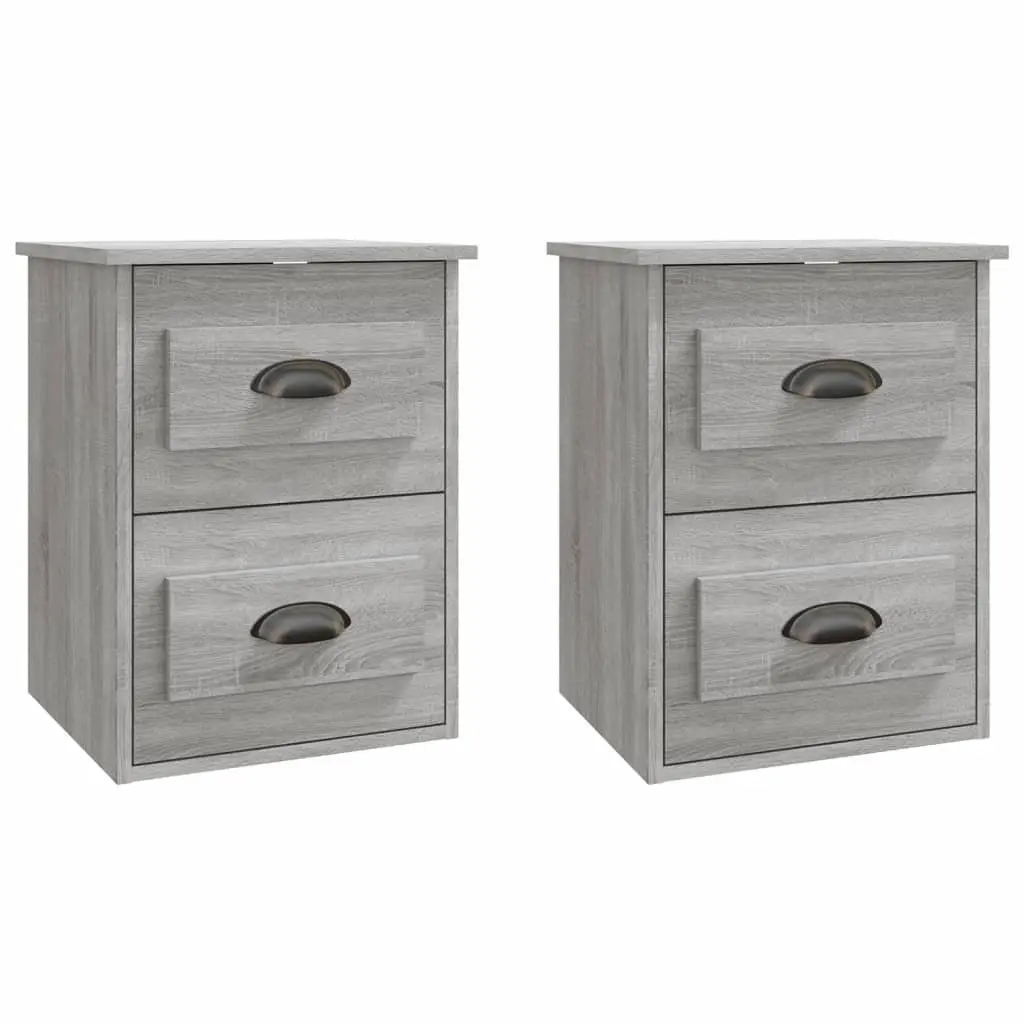 Grey Sonoma Wall-Mounted Bedside Unit