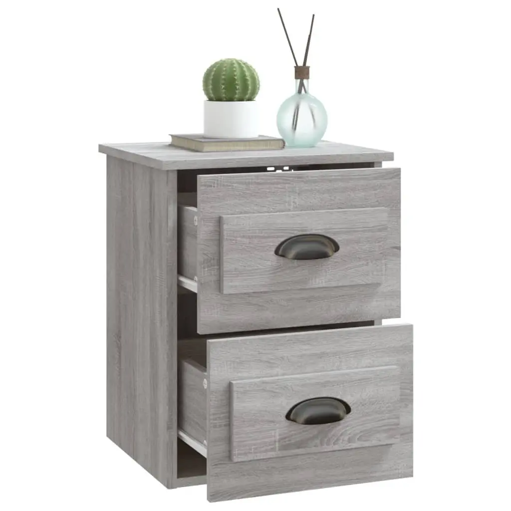 Grey Sonoma Wall-Mounted Bedside Unit