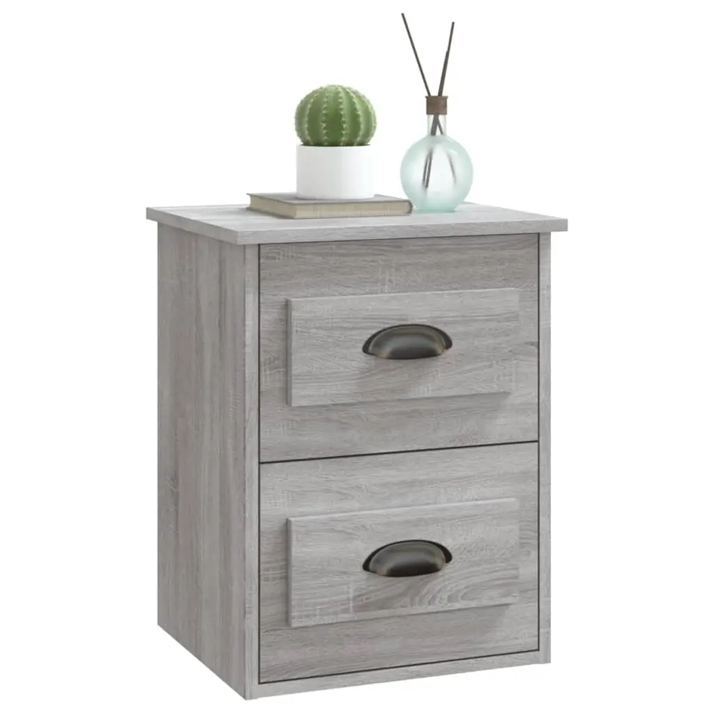 Grey Sonoma Wall-Mounted Bedside Unit