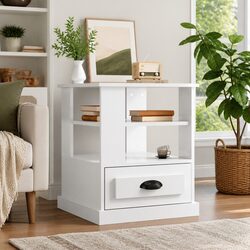 Specifications of High Gloss White Accent Side Table