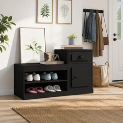 Black Shoe Cabinet Specifications: 100x42x60 cm