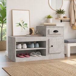 Shoe Cabinet Grey Storage Organiser: 100x42x60cm Specs