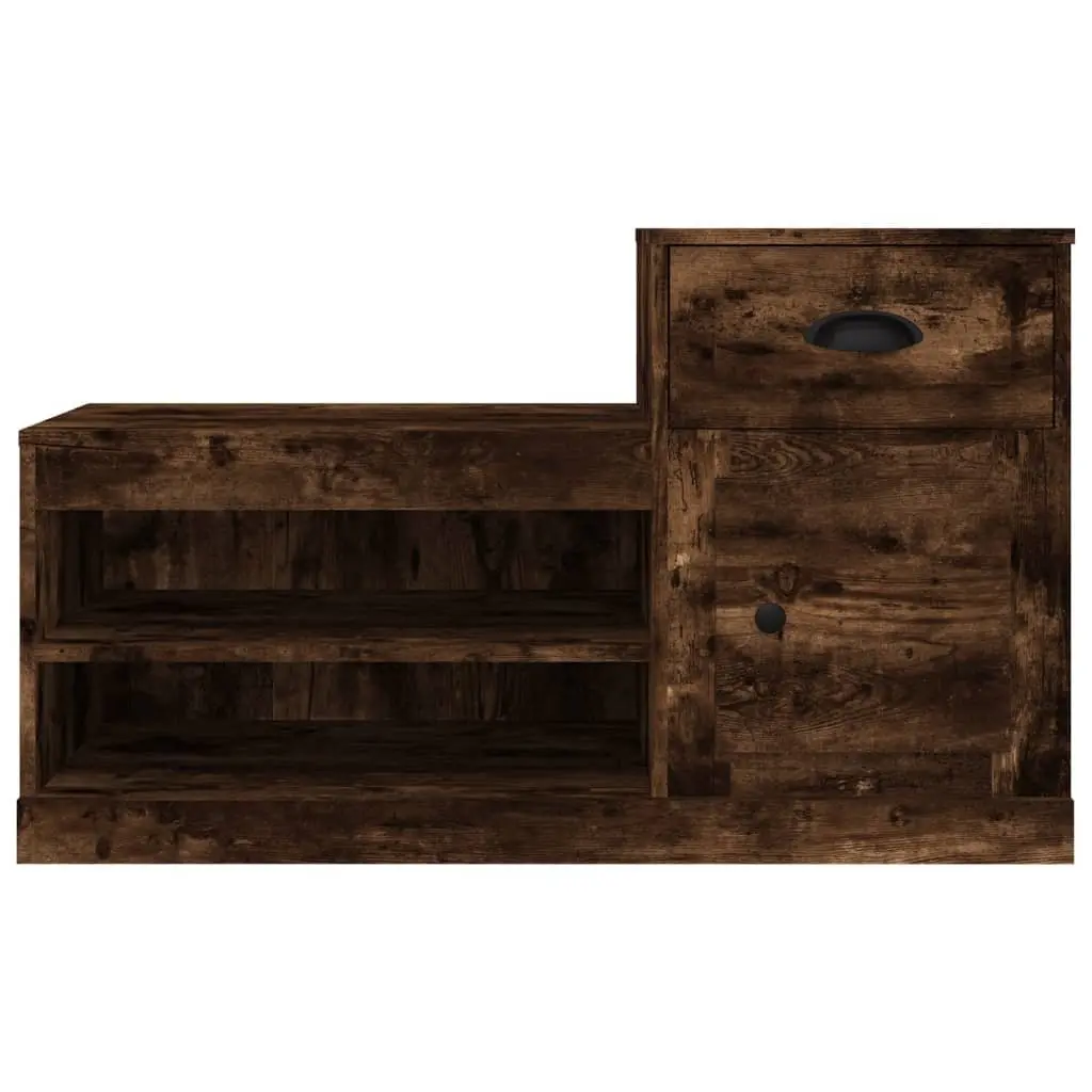 Shoe Cabinet Brown Engineered Wood Storage Organiser Cupboard 100x42x60 cm
