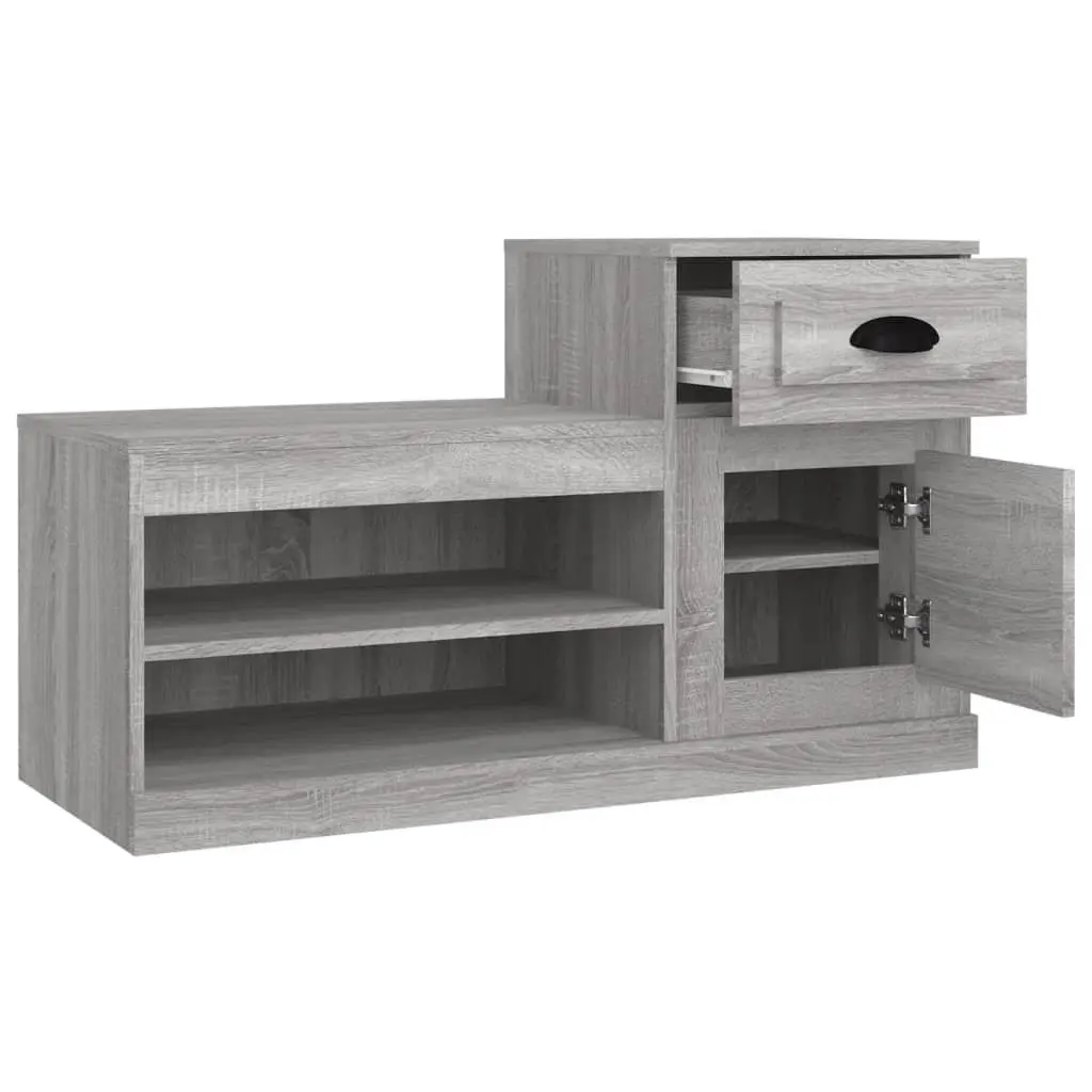Shoe Cabinet for Home Grey Sonoma Engineered Wood Storage Organiser 100x42x60cm