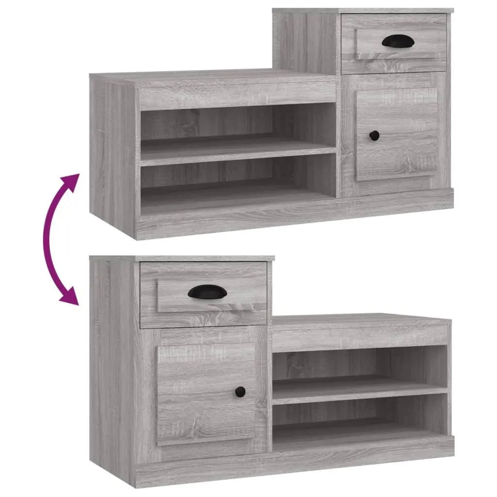 Shoe Cabinet for Home Grey Sonoma Engineered Wood Storage Organiser 100x42x60cm