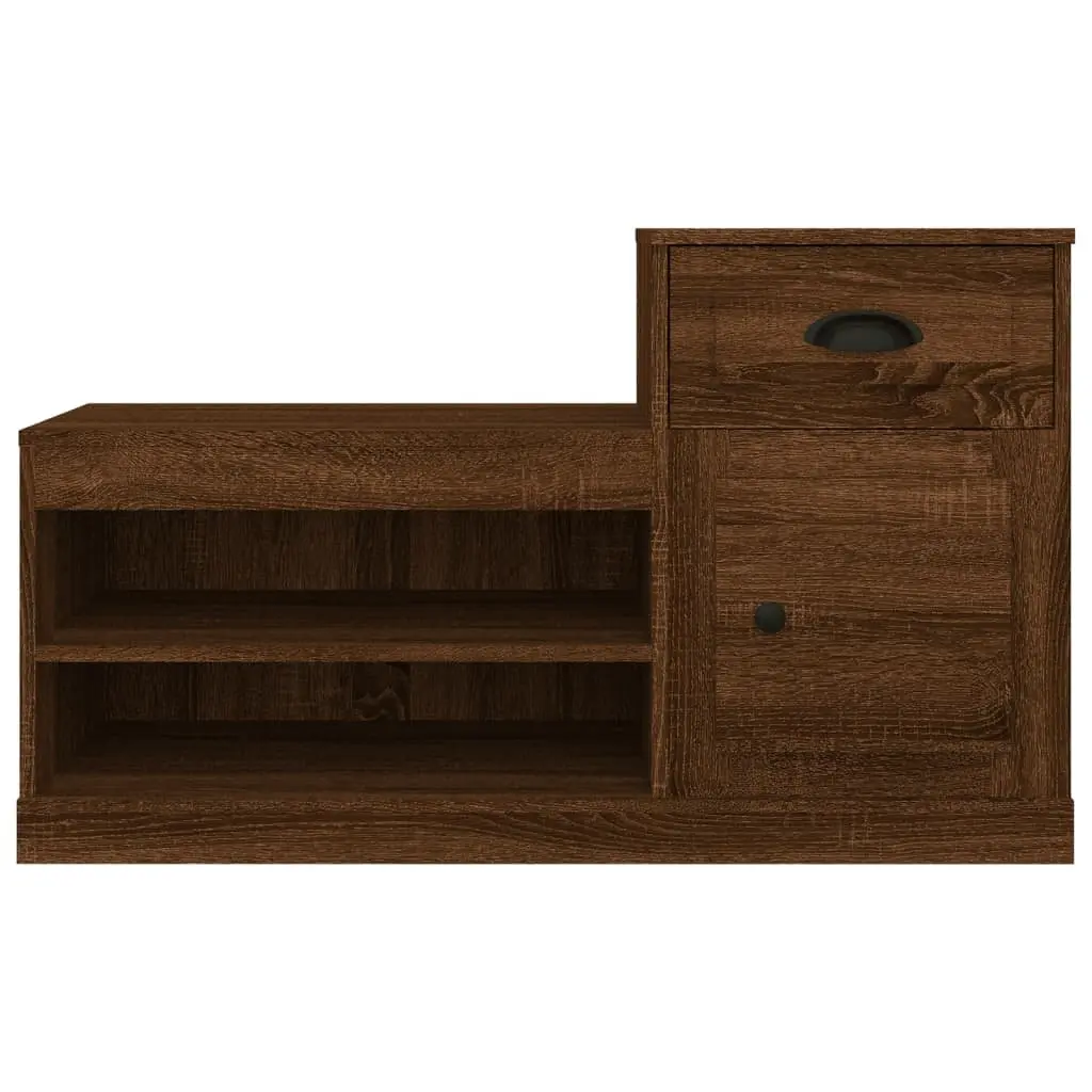 Shoe Cabinet for Home Organisation Brown Oak Engineered Wood 100x42x60cm