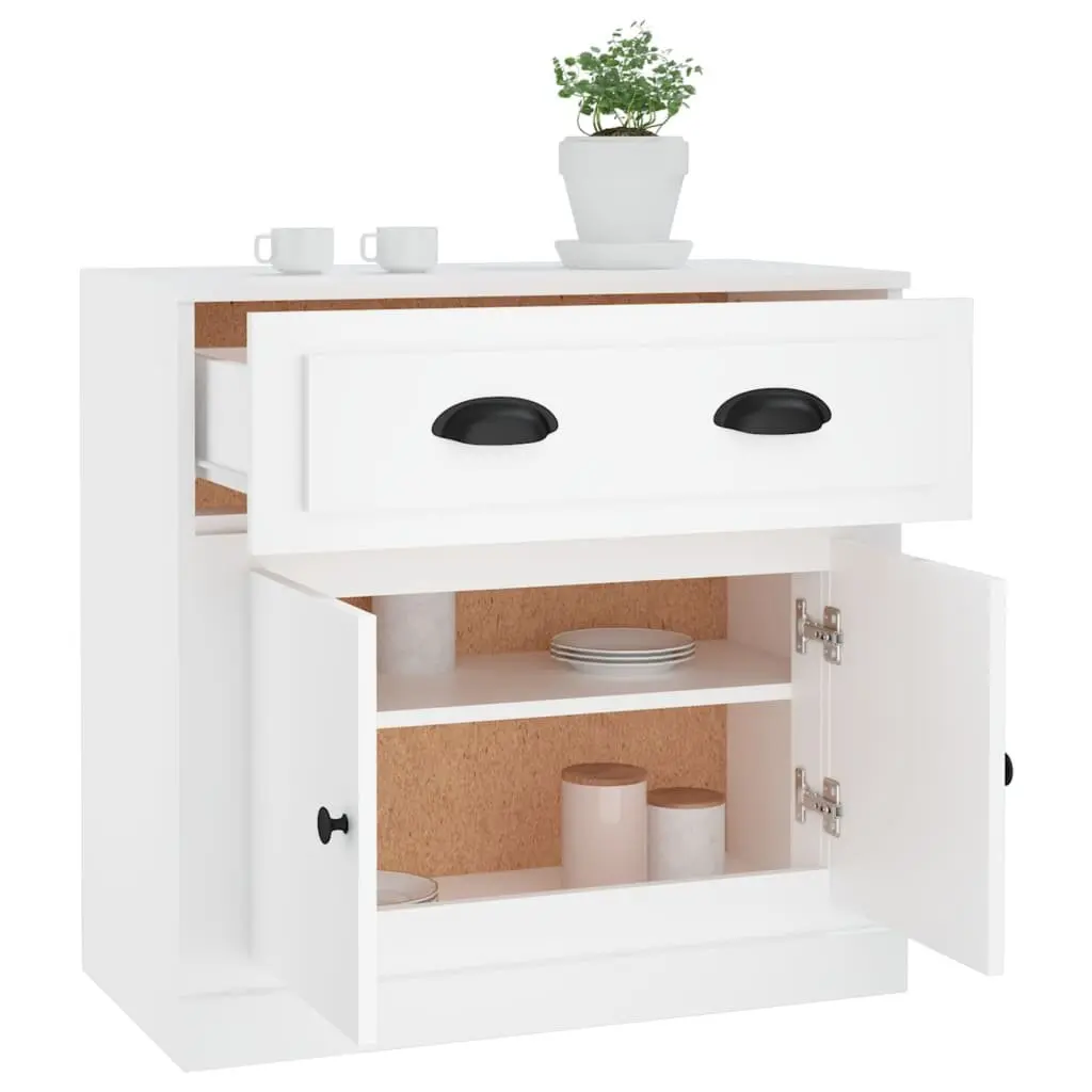 Sideboard for Home Storage White 70x35.5x67.5 cm Engineered Wood