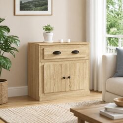 Brown Engineered Wood Sideboard: 70x35.5x67.5 cm Dimensions