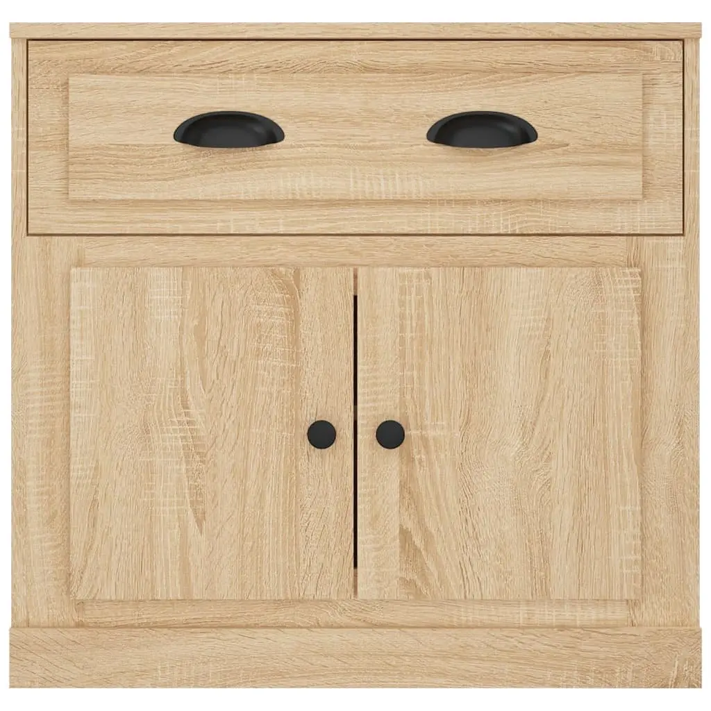 Sideboard Storage Cabinet Brown Engineered Wood Living Room Buffet Cupboard 70cm