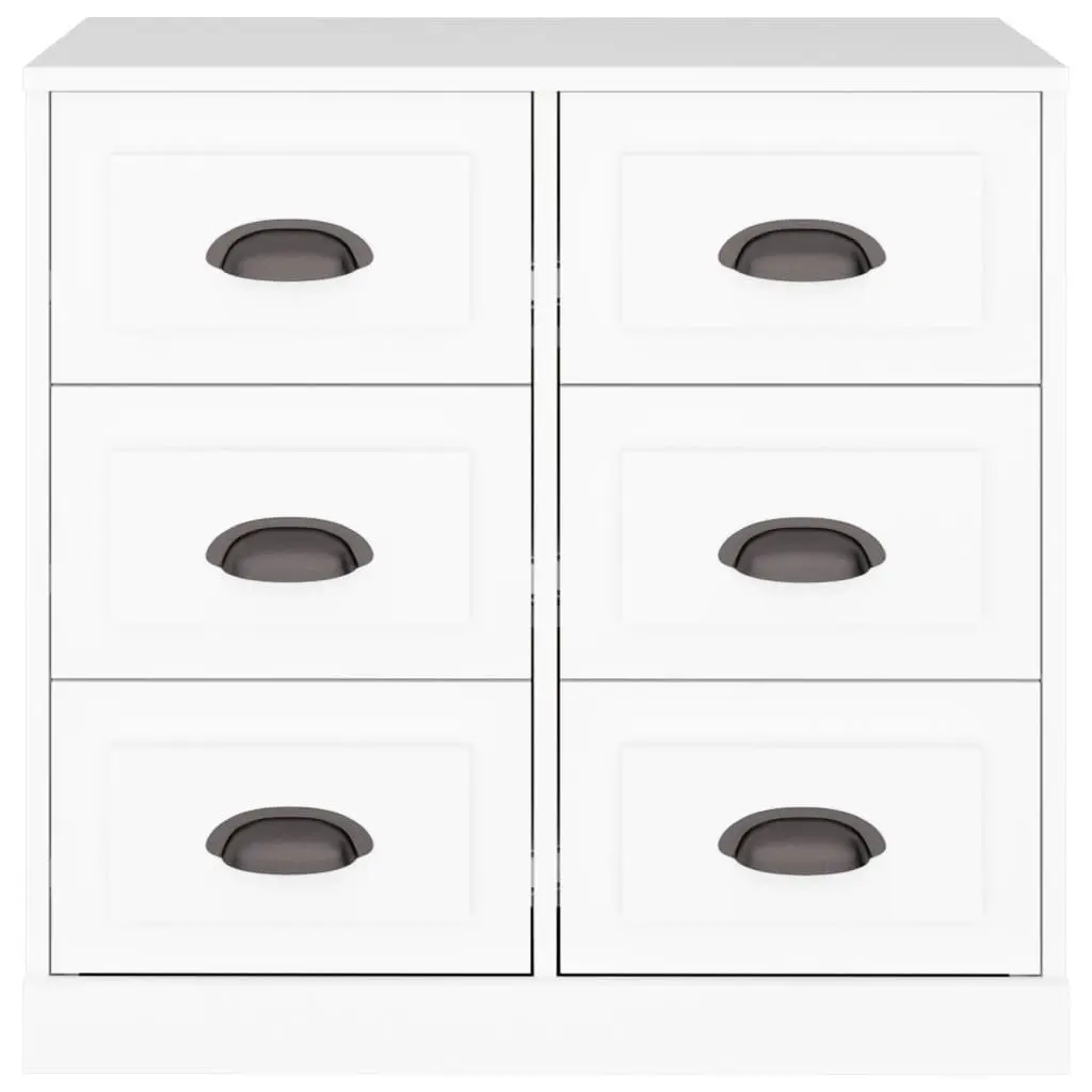Sideboard Storage Cabinet Living Room White Engineered Wood 70 x 35.5 x 67.5 cm