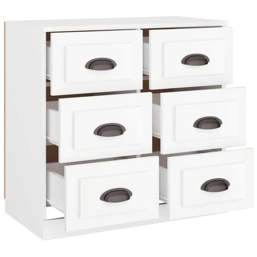 Sideboard Storage Cabinet Living Room White Engineered Wood 70 x 35.5 x 67.5 cm