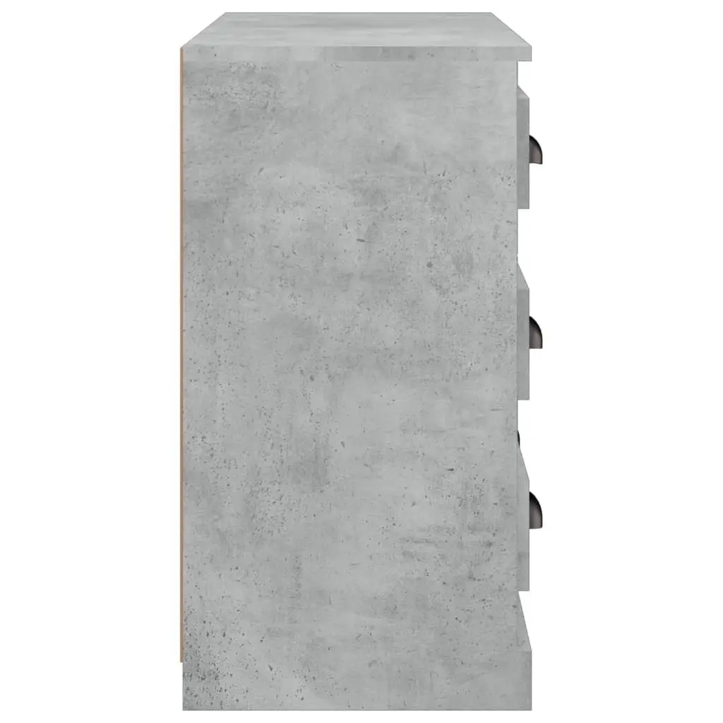 Grey Sideboard Cabinet Engineered Wood Storage Buffet Furniture 70x35.5x67.5cm
