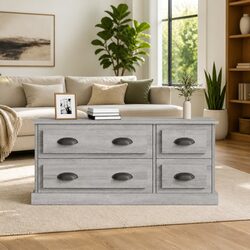 Engineered Wood TV Cabinet Grey Sonoma 100x35.5x45cm