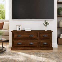 Dimensions and Features of a TV Cabinet in Brown Oak
