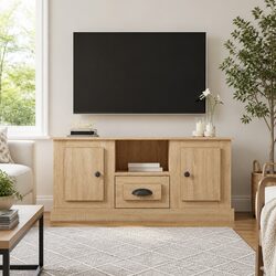Dimensions: 100x35.5x45cm Sonoma Oak TV Cabinet - Engineered Wood
