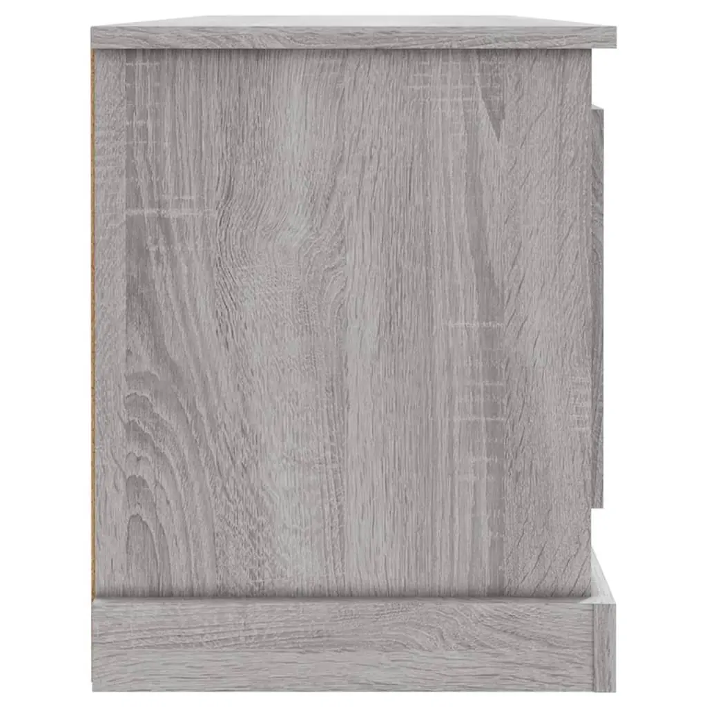TV Cabinet Grey Engineered Wood Living Room 100 x 35.5 x 45 cm