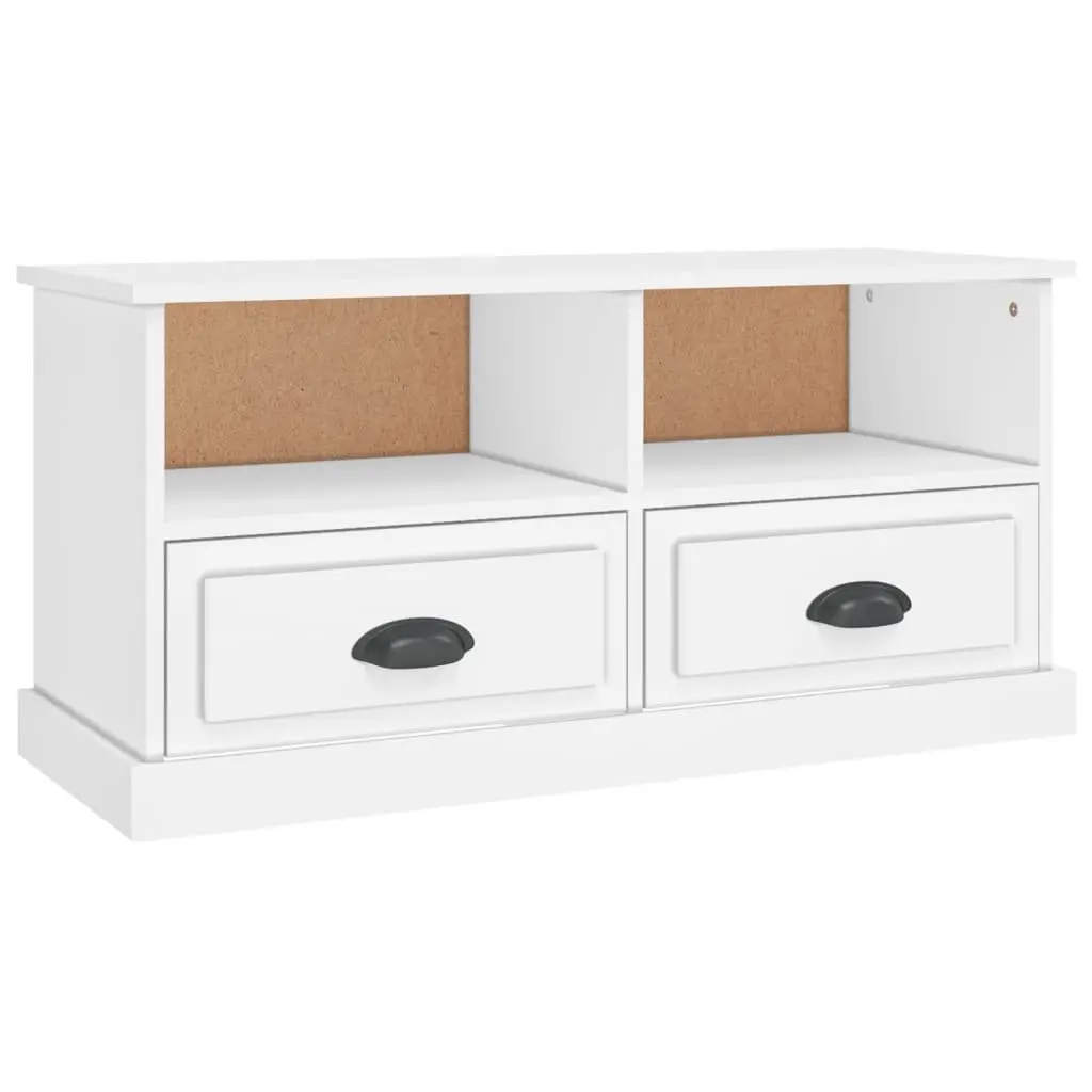 TV Cabinet White Storage Unit for Living Room 93 x 35.5 x 45 cm