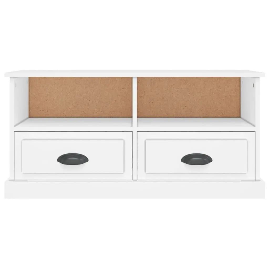 TV Cabinet White Storage Unit for Living Room 93 x 35.5 x 45 cm