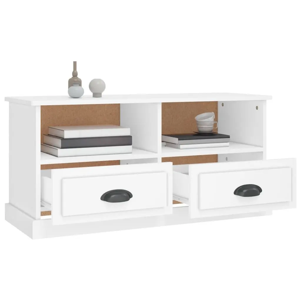 TV Cabinet White Storage Unit for Living Room 93 x 35.5 x 45 cm