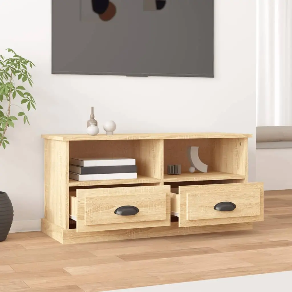 TV Cabinet for Living Room Engineered Wood Brown 93 x 35.5 x 45 cm