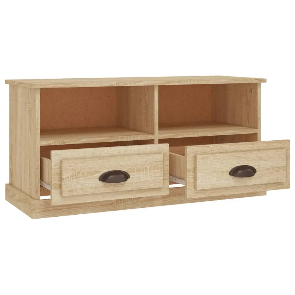 TV Cabinet for Living Room Engineered Wood Brown 93 x 35.5 x 45 cm