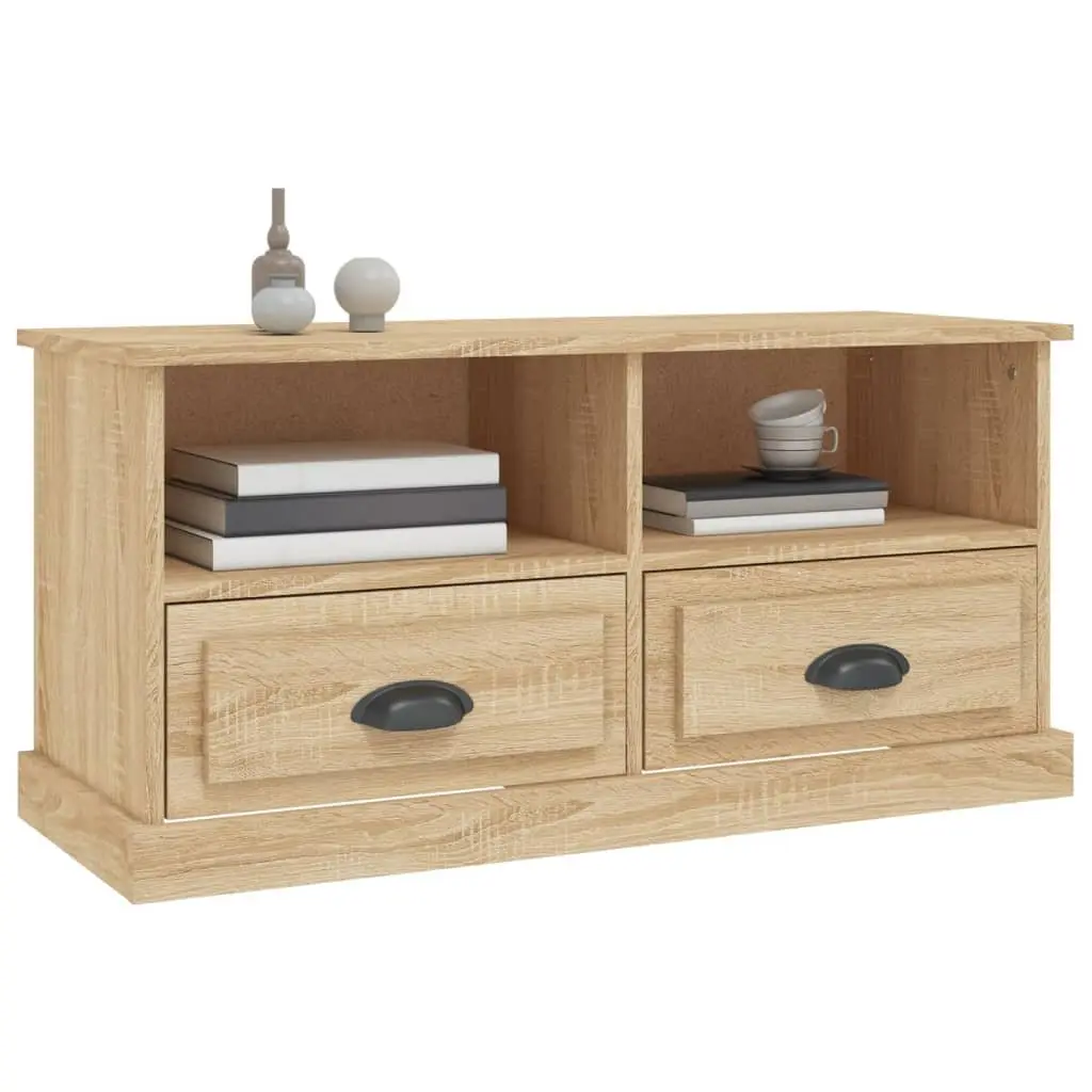 TV Cabinet for Living Room Engineered Wood Brown 93 x 35.5 x 45 cm