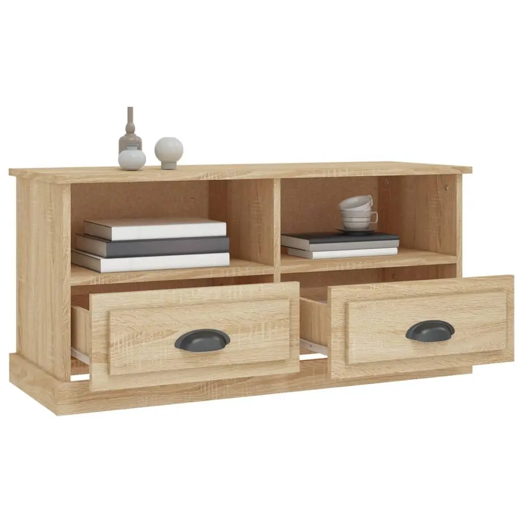 TV Cabinet for Living Room Engineered Wood Brown 93 x 35.5 x 45 cm
