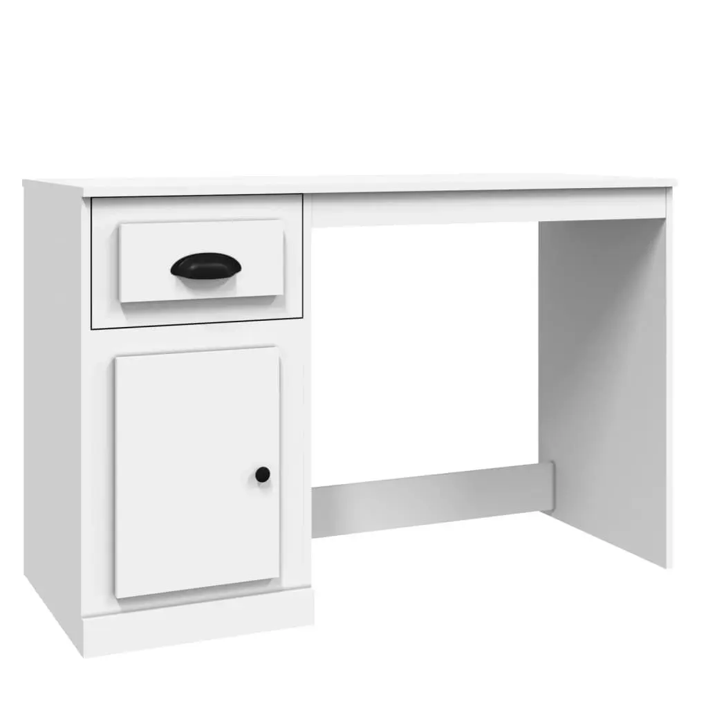 White Desk for Study Office Workspace 115x50x75cm