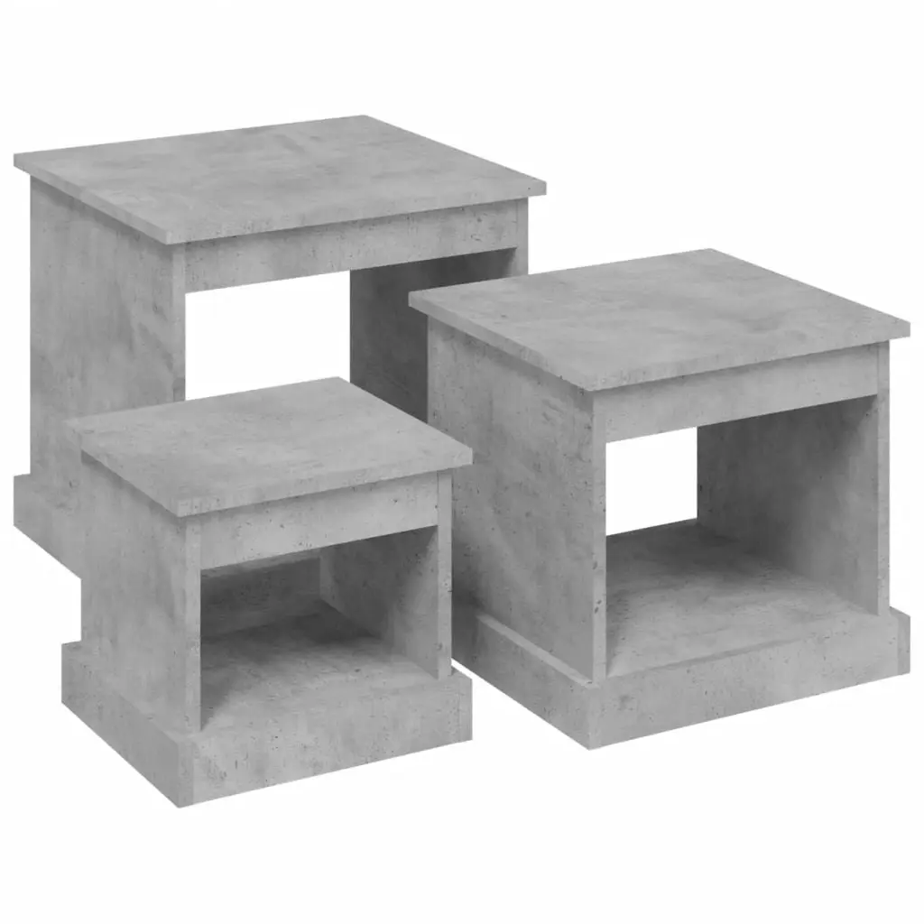 Grey 3-Piece Coffee Table Set