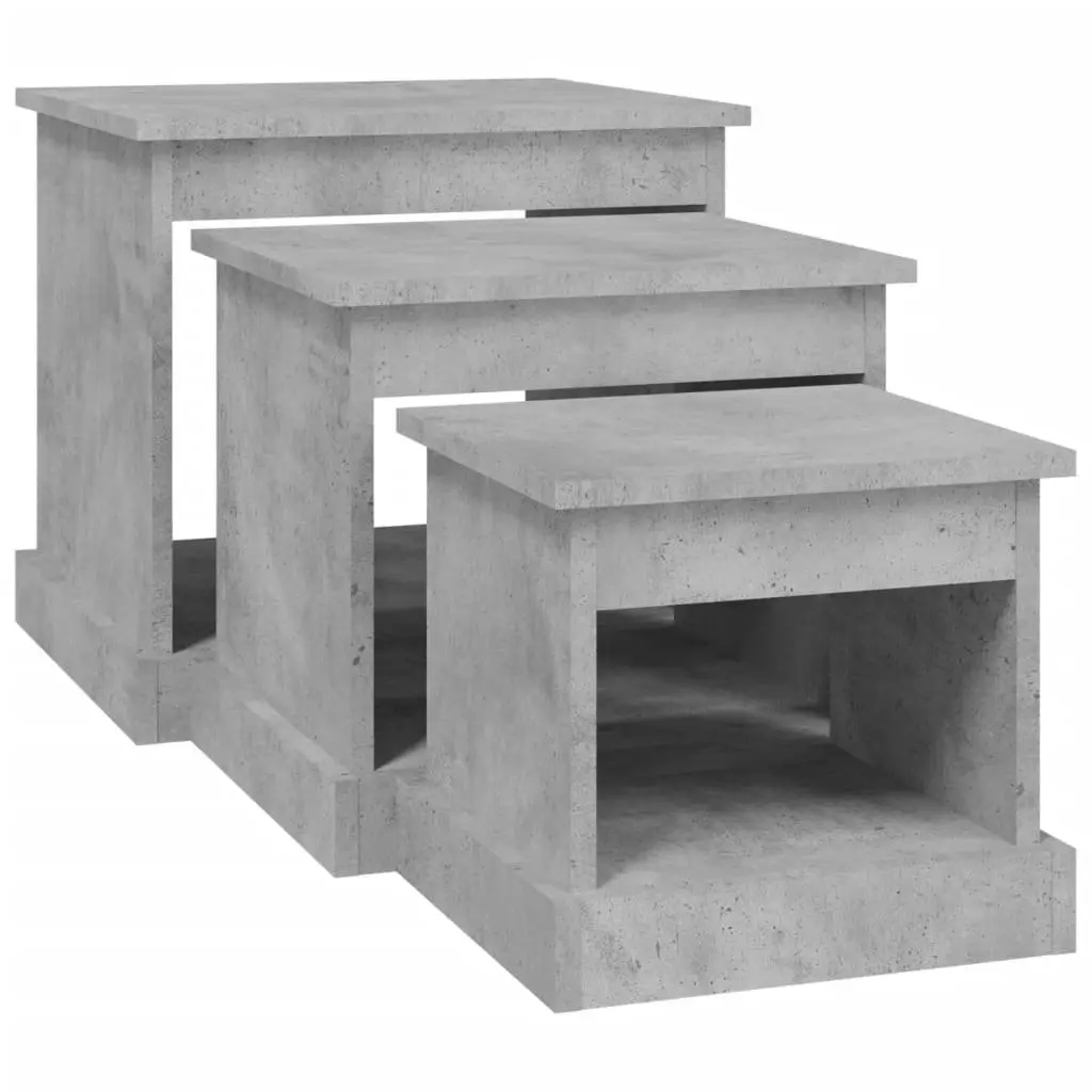 Grey 3-Piece Coffee Table Set