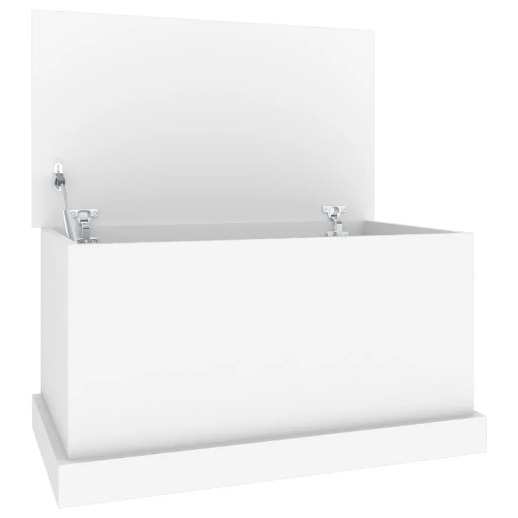 Storage Box White Engineered Wood Organizer Chest Bedroom Living Room 70 x 40 x 38 cm