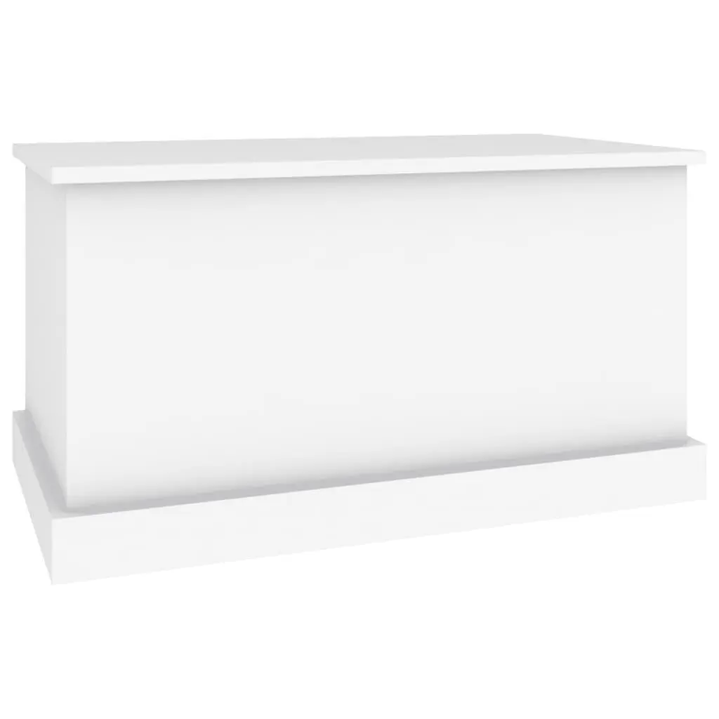 Storage Box White Engineered Wood Organizer Chest Bedroom Living Room 70 x 40 x 38 cm