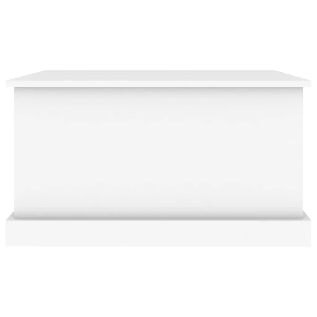 Storage Box White Engineered Wood Organizer Chest Bedroom Living Room 70 x 40 x 38 cm
