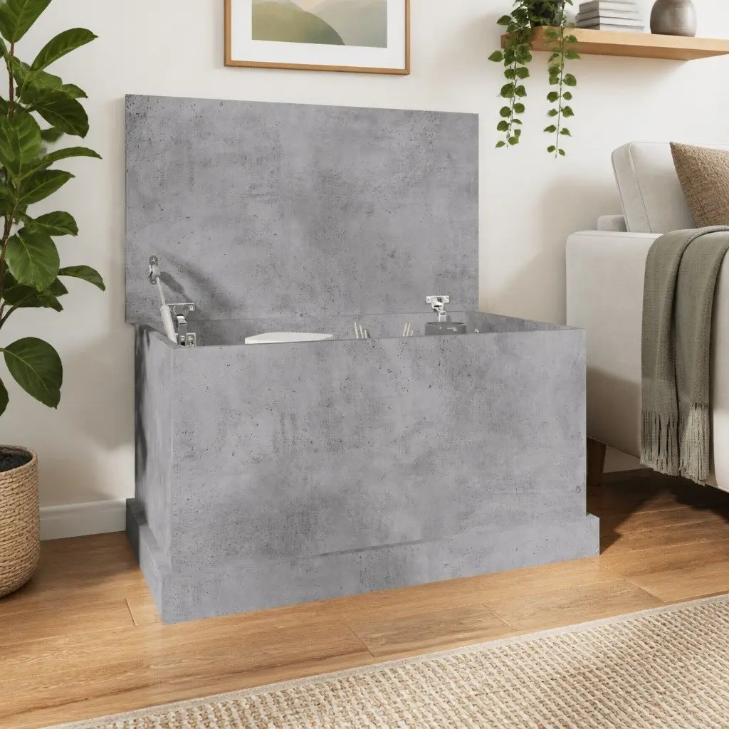 Storage Box Grey 70x40x38 cm Engineered Wood Chest Organiser Bedroom Living