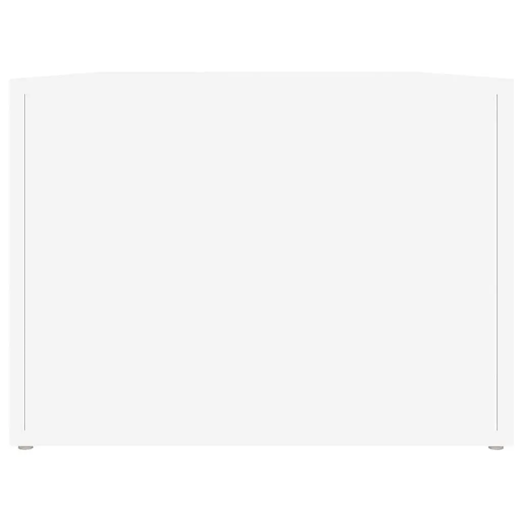Coffee Table White 80x50x36cm with Storage Compartments Door Living Room