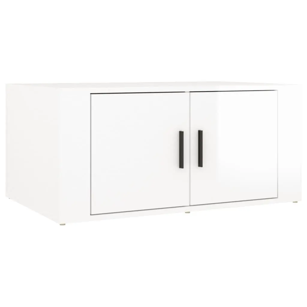 Coffee Table for Living Room High Gloss White 80 x 50 x 36 cm