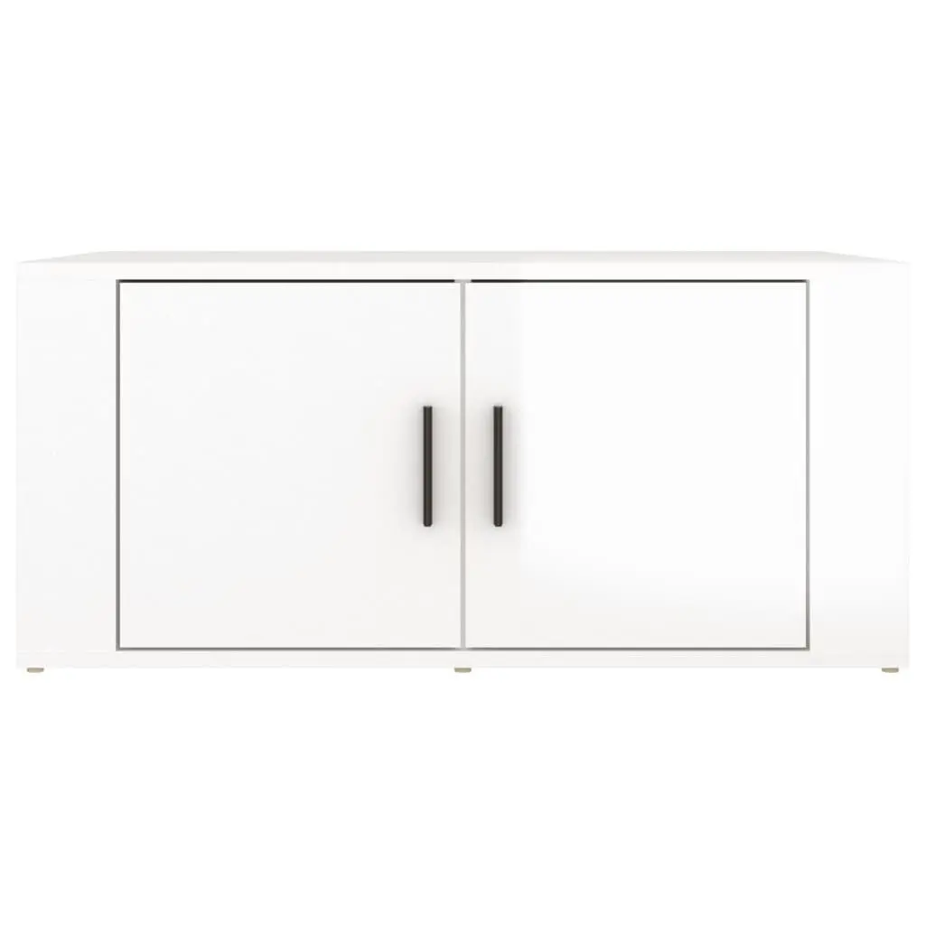 Coffee Table for Living Room High Gloss White 80 x 50 x 36 cm