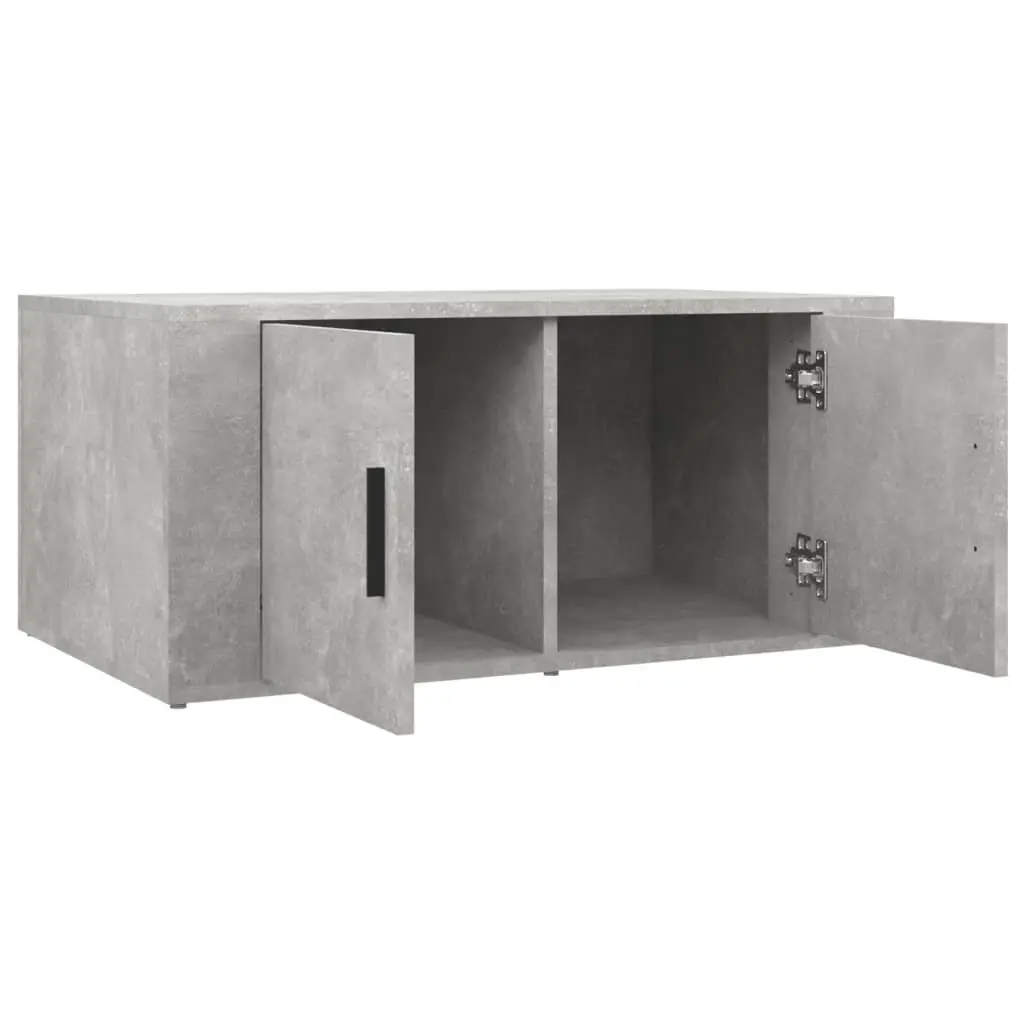 Coffee Table Living Room Grey Engineered Wood Storage Compartments