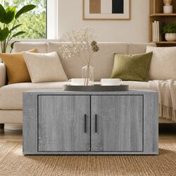 Coffee Table Grey Sonoma 80x50x36 cm Storage Compartments Living Room Furniture