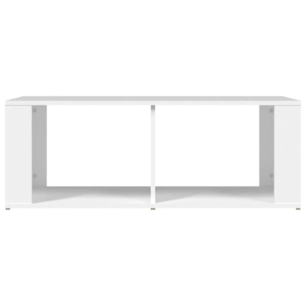 Coffee Table White Modern Storage 100x50x36cm Engineered Wood Side Accent Table
