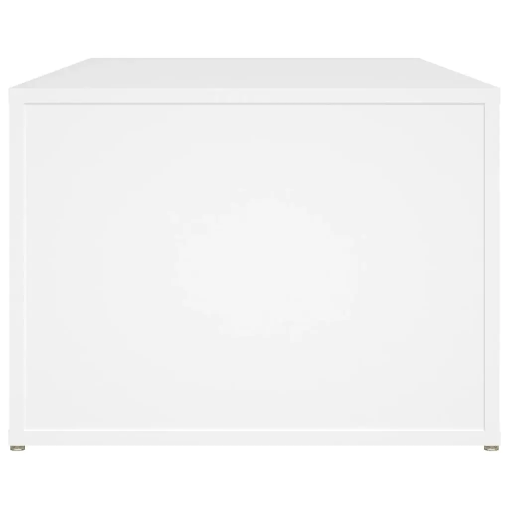Coffee Table White Modern Storage 100x50x36cm Engineered Wood Side Accent Table