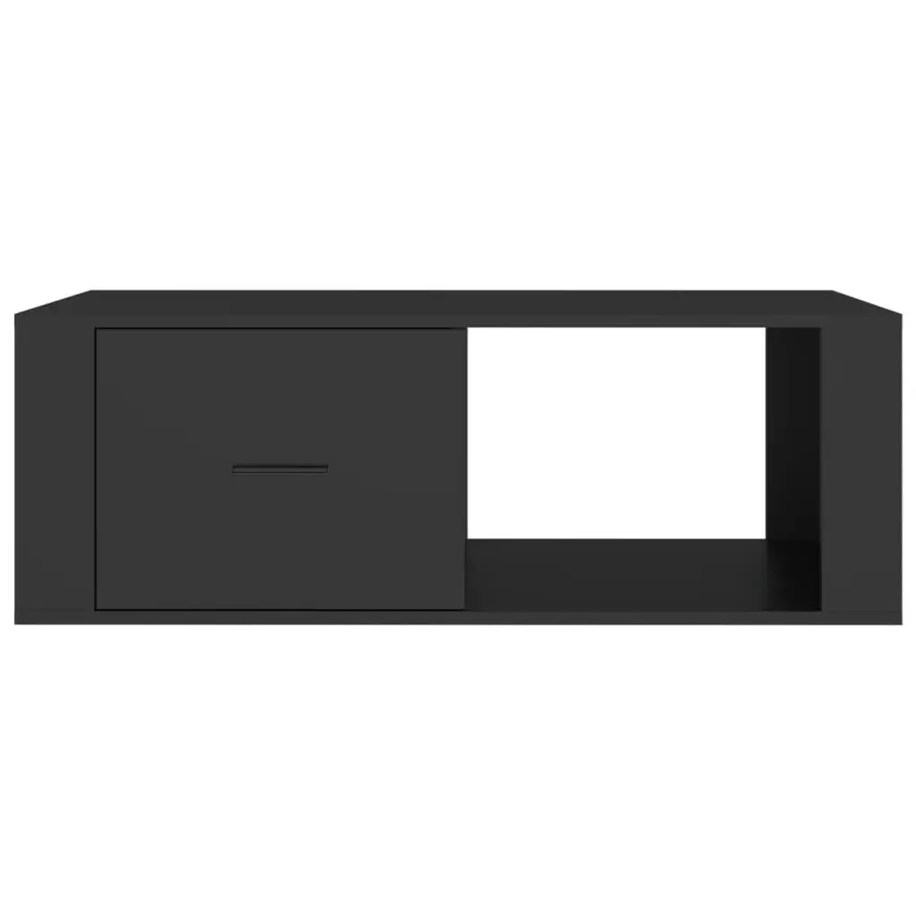 Coffee Table Living Room Black Storage Drawer Open Compartment