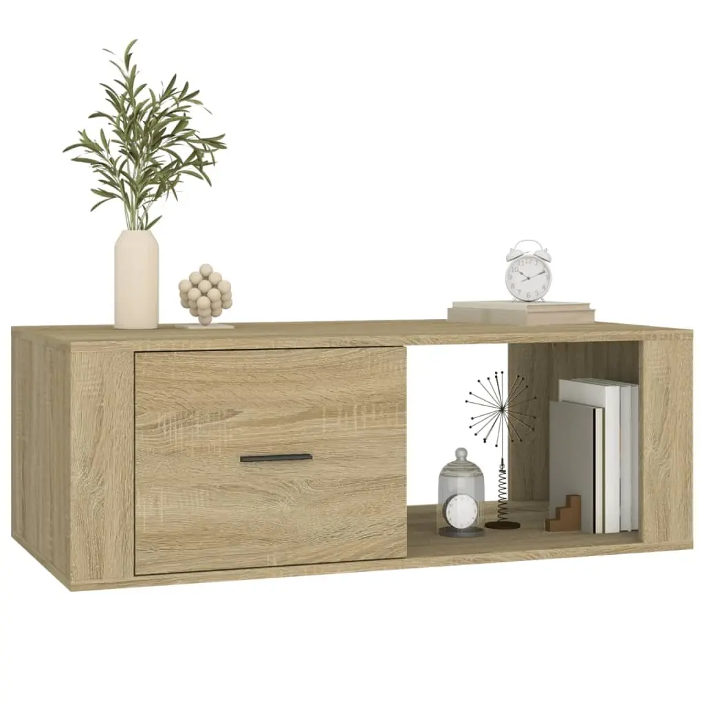 Engineered Wood Coffee Table 100x50.5x35 cm with Storage