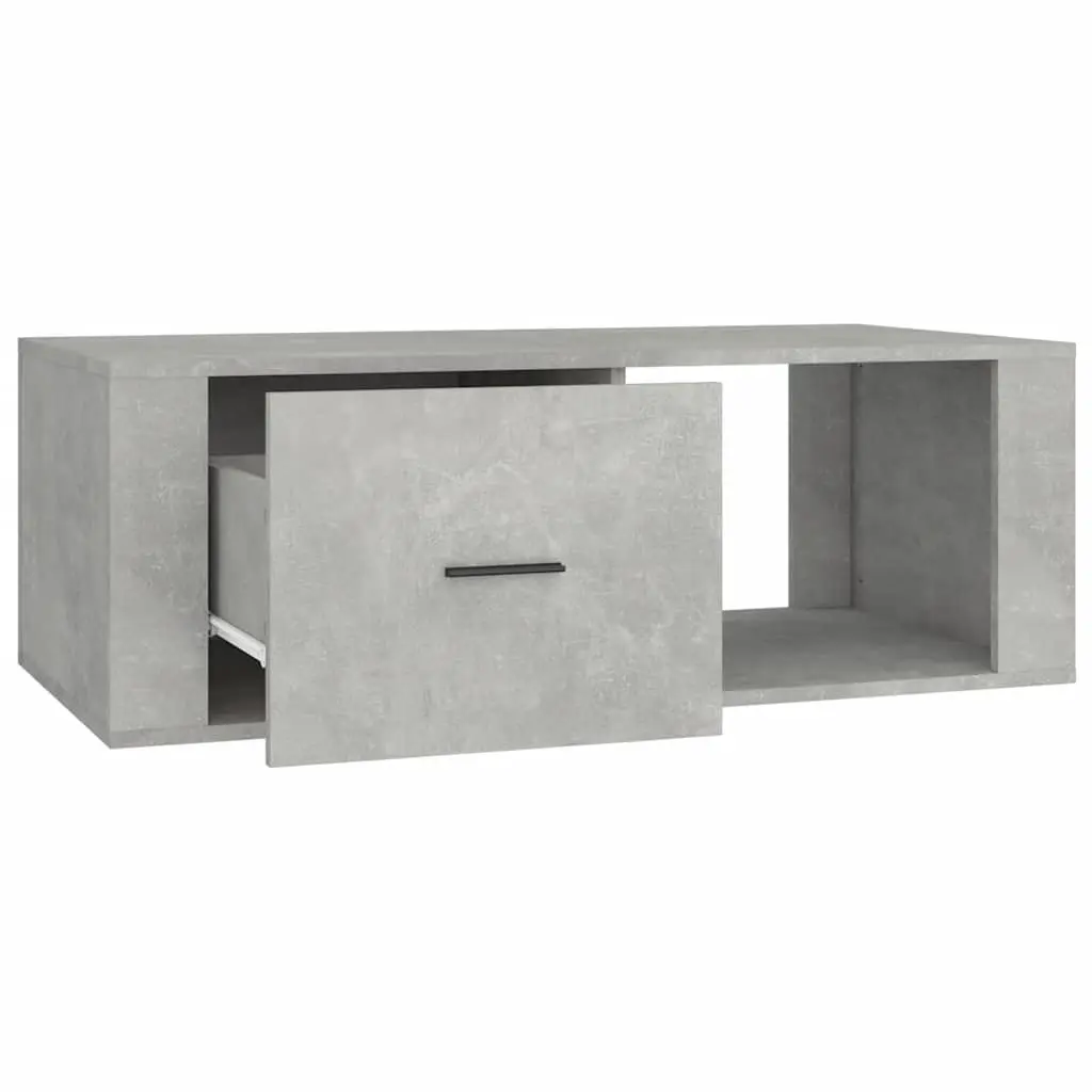 Coffee Table Grey 100x50.5x35cm Engineered Wood Storage Drawer Compartment