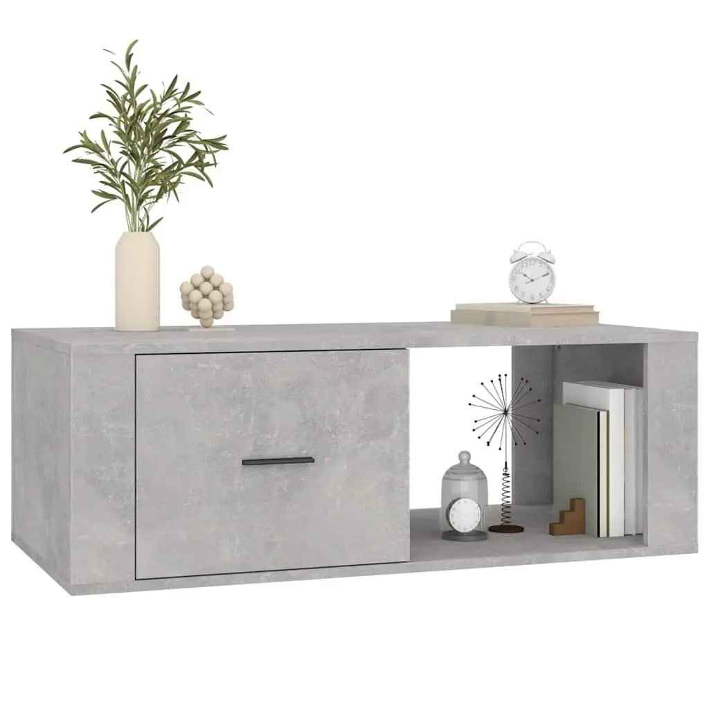 Coffee Table Grey 100x50.5x35cm Engineered Wood Storage Drawer Compartment