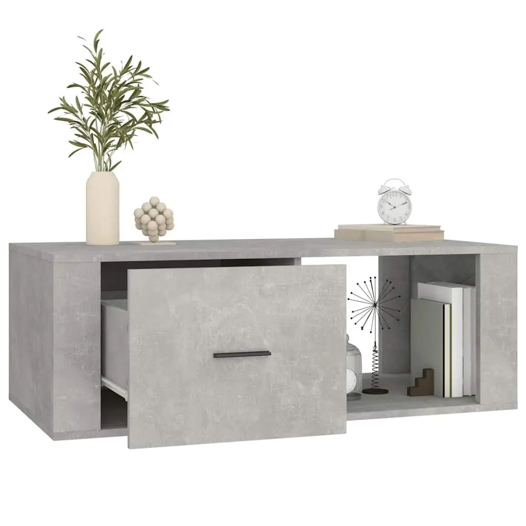 Coffee Table Grey 100x50.5x35cm Engineered Wood Storage Drawer Compartment