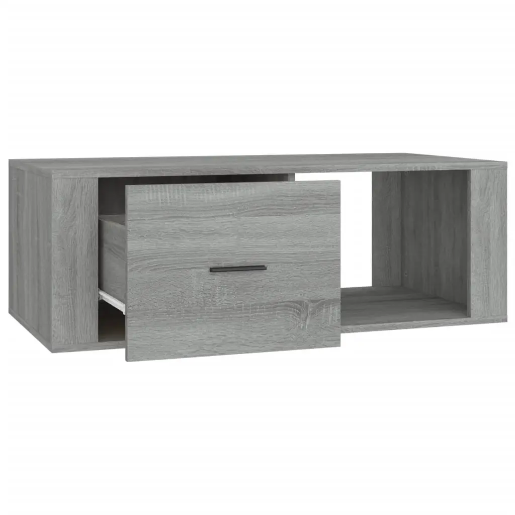 Coffee Table Living Room Grey Engineered Wood 100L x 50.5W x 35H cm